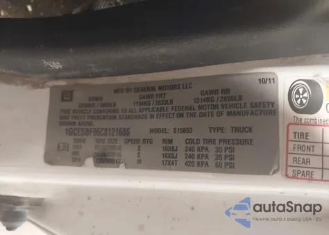 2012 Chevrolet Colorado Work Truck z USA, uszkodzony, nr VIN 1GCESBF96C8121686